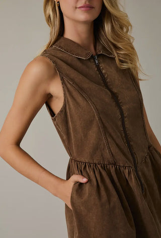 Twill Mini Dress