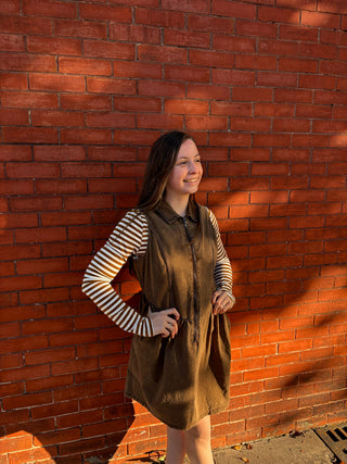 Twill Mini Dress