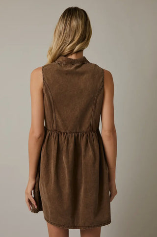 Twill Mini Dress