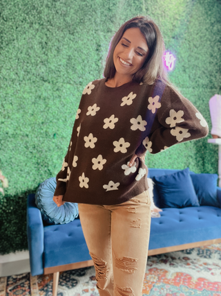 Delicate Daisy Sweater
