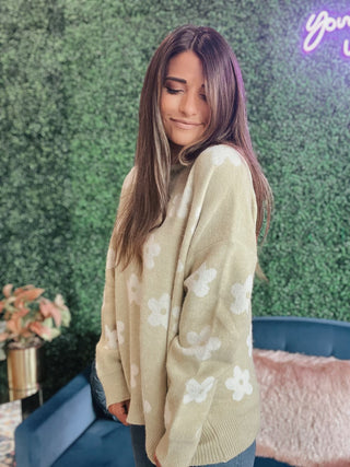 Delicate Daisy Sweater